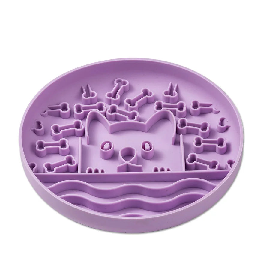 1Pc Silicone Pet Slow Feeder Food Lick Mat Anti-Slip Lick Bowl for Dogs and Cats