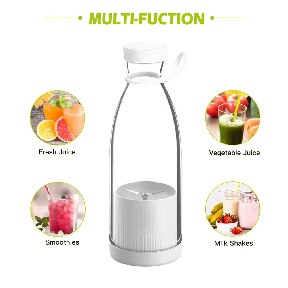 Mini Electric Juicer Cup 420Ml Portable Juicer Mixer Usb 6 Blade Blender Espremedor De Laranja Fresh Fruit Juice Blender