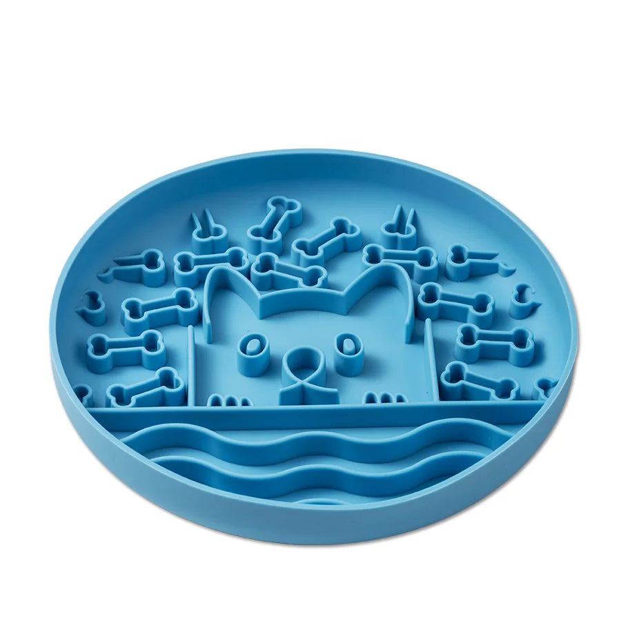 1Pc Silicone Pet Slow Feeder Food Lick Mat Anti-Slip Lick Bowl for Dogs and Cats